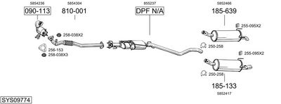 SISTEM DE ESAPAMENT BOSAL SYS09774