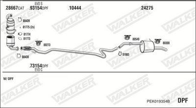 ABGASANLAGE WALKER PEK019354B
