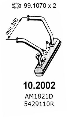 Предглушитель выхлопных газов ASSO 10.2002 для CITROËN AMI