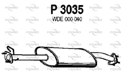 FENNO P3035 Глушитель выхлопных газов  для LAND ROVER DEFENDER Pick Up (L316) 2.5 Td5 4x4 (L316)