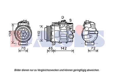 Компрессор, кондиционер AKS DASIS 852596N для MERCEDES-BENZ R-CLASS