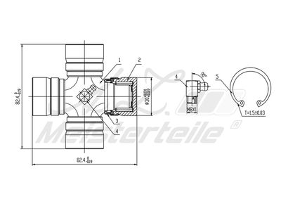 Шарнир, карданен вал A.Z. Meisterteile AZMT-42-041-1030