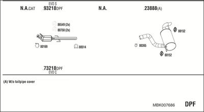 Układ wydechowy WALKER MBK007686