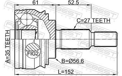 Joint Kit, drive shaft 2410-MEGIII