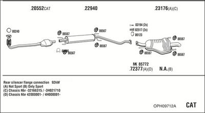 ABGASANLAGE WALKER OPH09712A