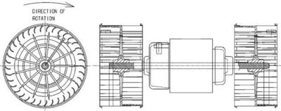 Ventilator, habitaclu MAHLE 0351043381