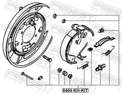 SET PENTRU REGLARE ULTERIOARă FRâNă TAMBUR FEBEST 0404KHKIT 1