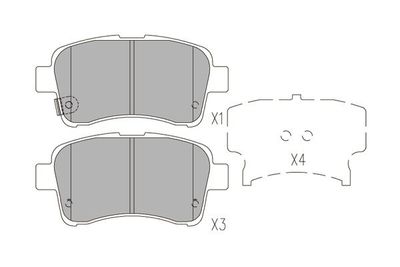 Комплект тормозных колодок, дисковый тормоз KAVO PARTS KBP-8528 для SUZUKI LIANA