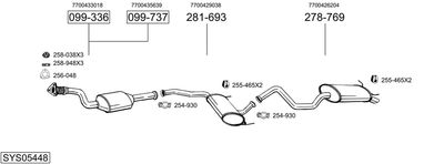 Układ wydechowy BOSAL SYS05448