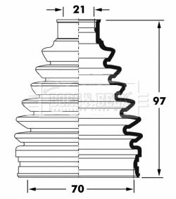 Bellow, drive shaft Borg & Beck BCB6066