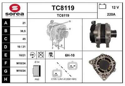 GENERATOR SNRA TC8119
