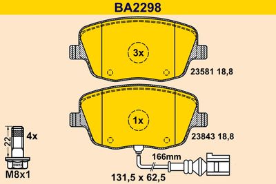 SET PLACUTE FRANA FRANA DISC BARUM BA2298