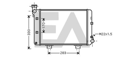 Радиатор, охлаждение двигателя EACLIMA 31R39003 для LADA 1200-1600