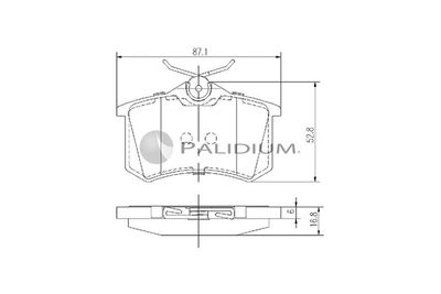 ASHUKI by Palidium P1-1172 Тормозные колодки и сигнализаторы  для RENAULT WIND (Рено Wинд)