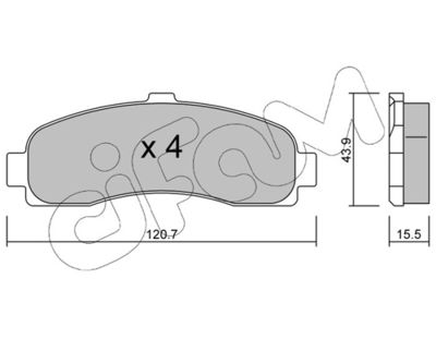 Brake Pad Set, disc brake 822-145-0