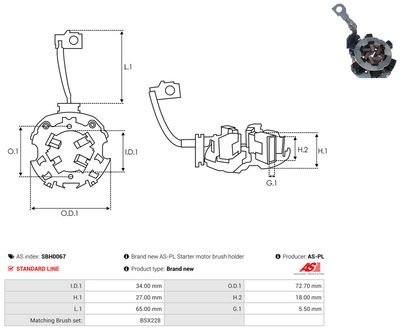 Vorschau Halter, Kohlebürsten Ansicht 2