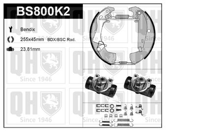 Комплект тормозных колодок QUINTON HAZELL BS800K2 для RENAULT TRAFIC