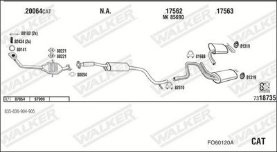 SISTEM DE ESAPAMENT WALKER FO60120A
