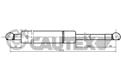 CAUTEX Gasveer, motorkap (773475)