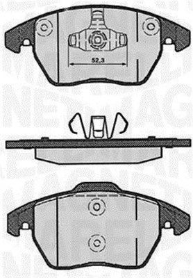 Комплект тормозных колодок, дисковый тормоз MAGNETI MARELLI 363916060178 для VW LOAD