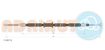 Тросик, cтояночный тормоз ADRIAUTO 11.0211.2 для FIAT ALBEA