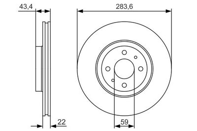 Тормозной диск BOSCH 0 986 479 S01 для FIAT IDEA