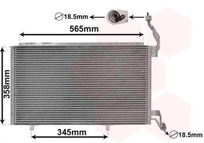 Конденсатор, кондиционер VAN WEZEL 18005606 для FORD FIESTA