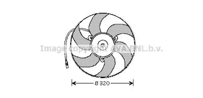Вентилятор, охлаждение двигателя AVA QUALITY COOLING PE7513 для PEUGEOT 405