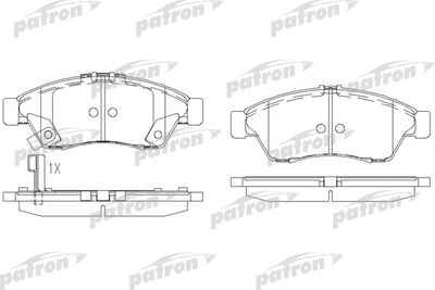 Комплект тормозных колодок, дисковый тормоз PATRON PBP1533 для SUZUKI LIANA