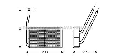 Теплообменник, отопление салона AVA QUALITY COOLING AU6177 для LAND ROVER FREELANDER