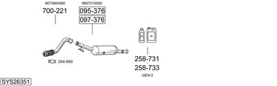 Układ wydechowy BOSAL SYS26351