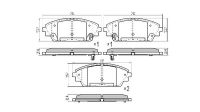 Комплект тормозных колодок, дисковый тормоз FREMAX FBP-1954 для MAZDA CX-3