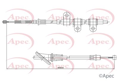 Cable Pull, parking brake APEC CAB1562