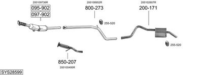 SISTEM DE ESAPAMENT BOSAL SYS28599
