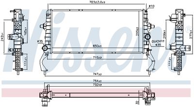 RADIATOR RACIRE MOTOR NISSENS 606801 4