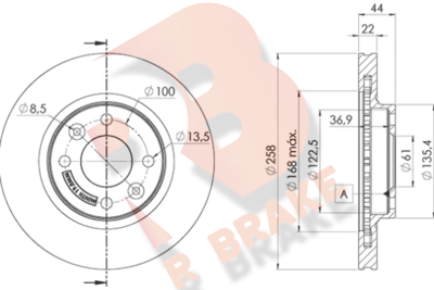 R BRAKE 78RBD13108 Тормозные диски для RENAULT CLIO IV Grandtour (KH_) 1.5 dCi 90 (KHN3, KHN4) R BRAKE 78RBD13108 Тормозные диски для RENAULT CLIO IV Grandtour (KH_) 1.5 dCi 90 (KHN3, KHN4)