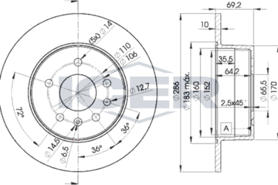 спирачен диск ICER 78BD9210-2