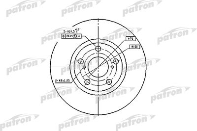 Тормозной диск PATRON PBD4046 для TOYOTA AVENSIS