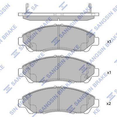 Комплект тормозных колодок, дисковый тормоз Hi-Q SP1452 для ACURA MDX