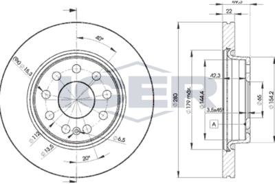 спирачен диск ICER 78BD5614-2