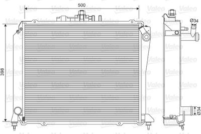 RADIATOR RACIRE MOTOR VALEO 701584