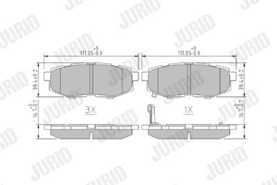 Brake Pad Set, disc brake 573959J