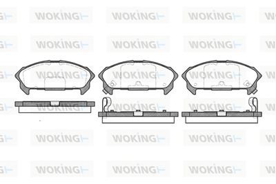 Комплект тормозных колодок, дисковый тормоз WOKING P2603.02 для ISUZU IMPULSE