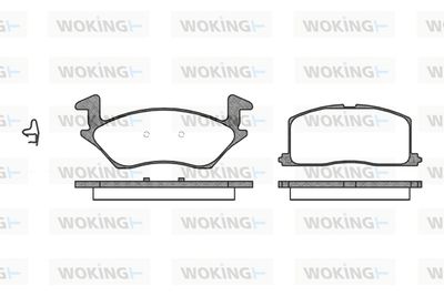 Комплект тормозных колодок, дисковый тормоз WOKING P2323.02 для TOYOTA STARLET