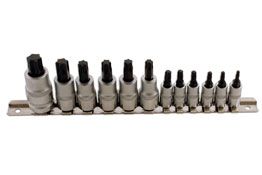 Laser Tools Short Star Socket Bit Set 1/4"D, 3/8"D, 1/2"D 12pc