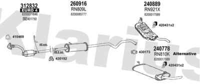 Układ wydechowy KLARIUS 721342E