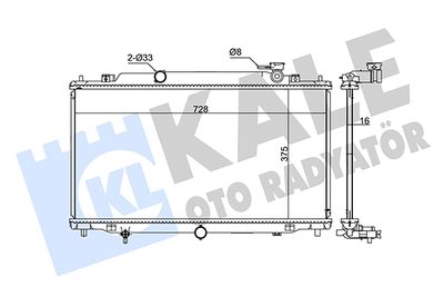Радиатор, охлаждение двигателя KALE OTO RADYATÖR 347925 для MAZDA 6