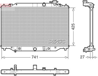 Радиатор, охлаждение двигателя DENSO DRM44051 для MAZDA CX-5