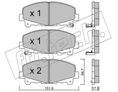 Комплект тормозных колодок, дисковый тормоз fri.tech. 884.0 для ACURA TLX