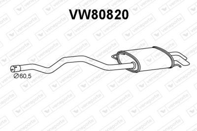 Глушитель выхлопных газов конечный VENEPORTE VW80820 для VW MULTIVAN